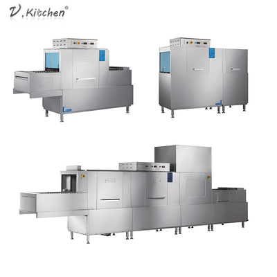 Rack Băng tải Kênh đôi Máy rửa bát thương mại
