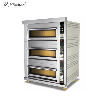 Máy làm bánh mì bằng thép không gỉ 180KW Ba tầng sáu tấm