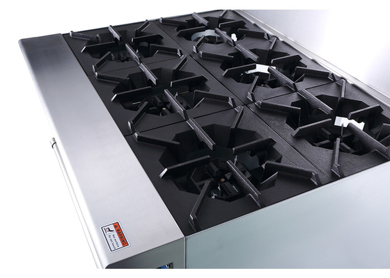 14,6 Gkw Nhà hàng Thiết bị nhà bếp Đầu đốt 6-inch 36-inch có lò nướng