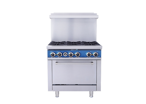 14,6 Gkw Nhà hàng Thiết bị nhà bếp Đầu đốt 6-inch 36-inch có lò nướng
