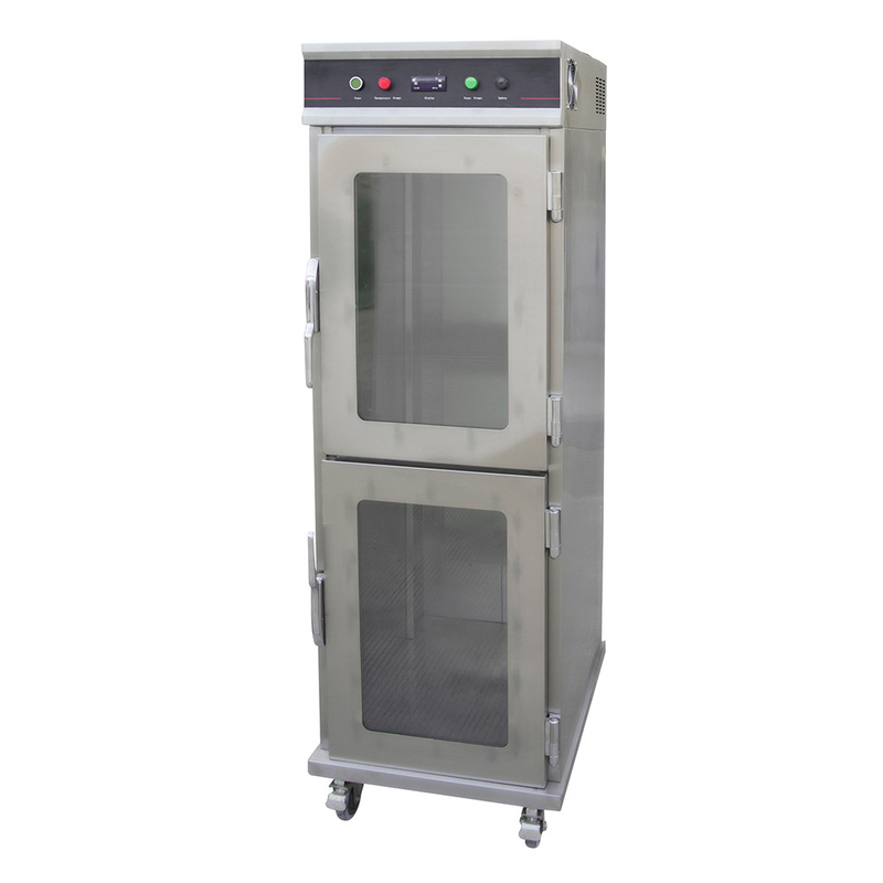 E-DBW-12B-21E Xe hâm nóng điện Thương mại 2 cửa kính 24 lớp Xe hâm nóng thực phẩm